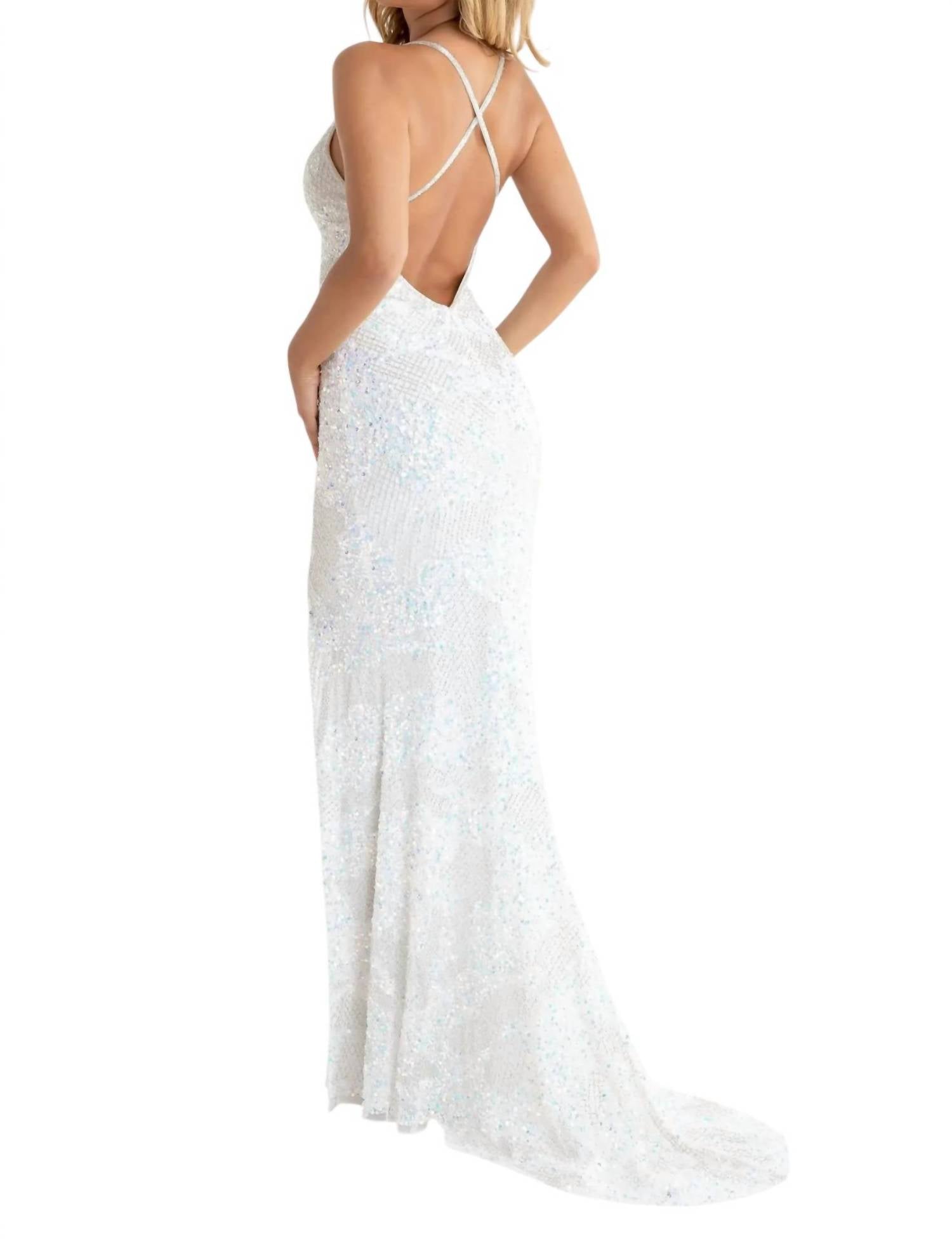 Primavera - V - neck Sexy Back Prom Dress - clothing - dresses - patterned