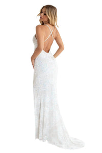 Primavera - V - neck Sexy Back Prom Dress - clothing - dresses - patterned