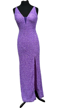 Primavera - Women's V - neck Strappy Back Prom Dress - clothing - dresses - patterned