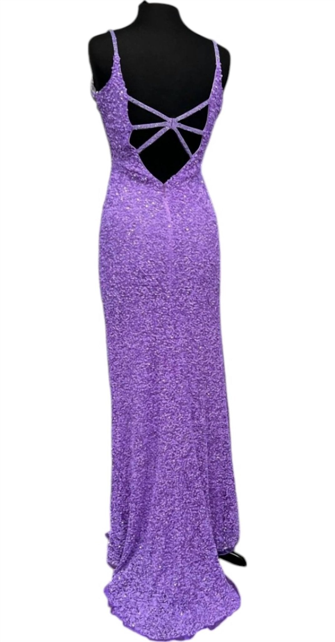 Primavera - Women's V - neck Strappy Back Prom Dress - clothing - dresses - patterned