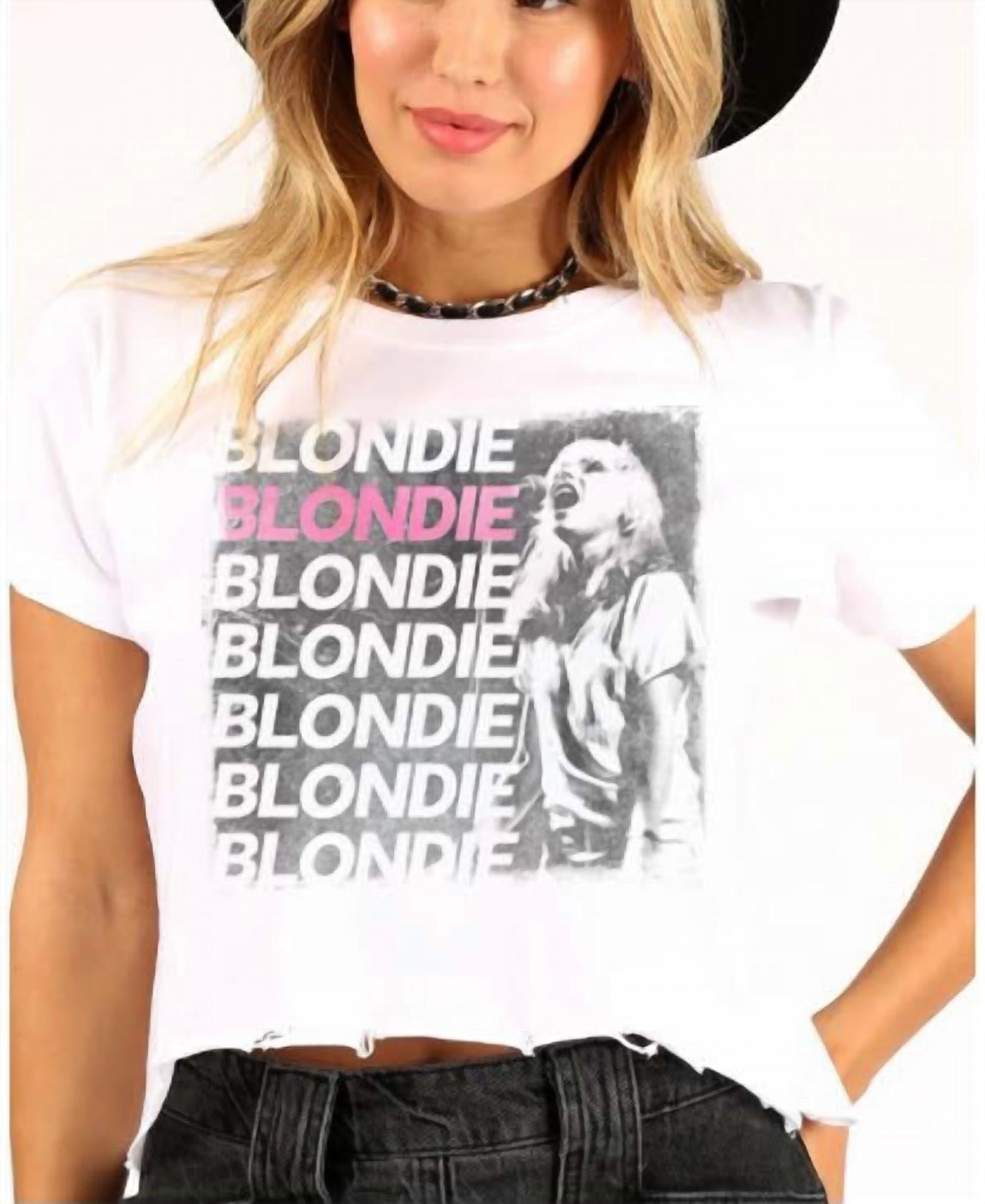 Prince Peter - Blondie Repeat Crop Tee - clothing - cotton - crop - tops