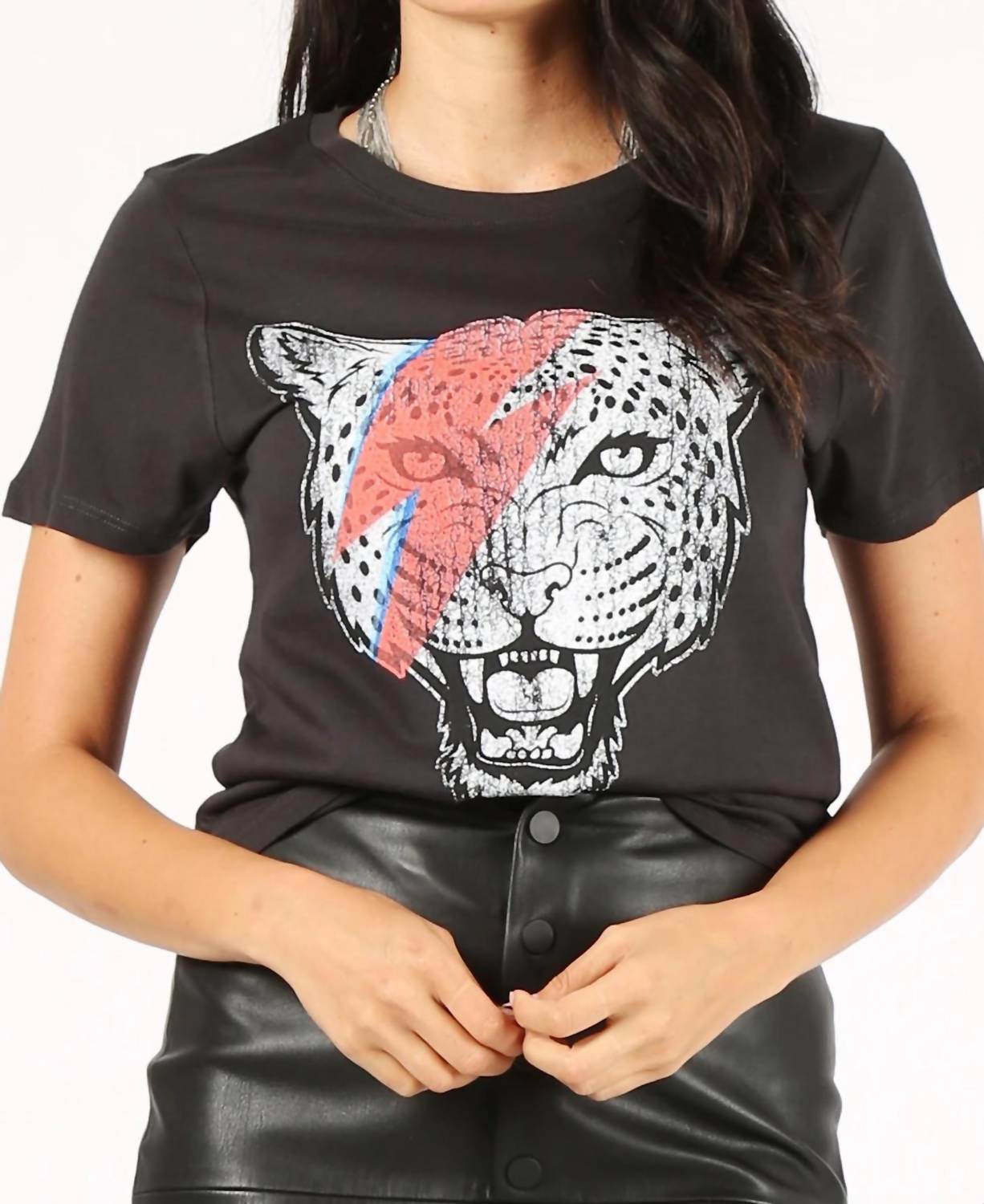 Prince Peter - Bowie Tiger Top - black - clothing - cotton