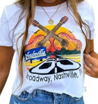 Prince Peter - Nashville Broadway Cropped Tee - clothing - cotton - crop - tops