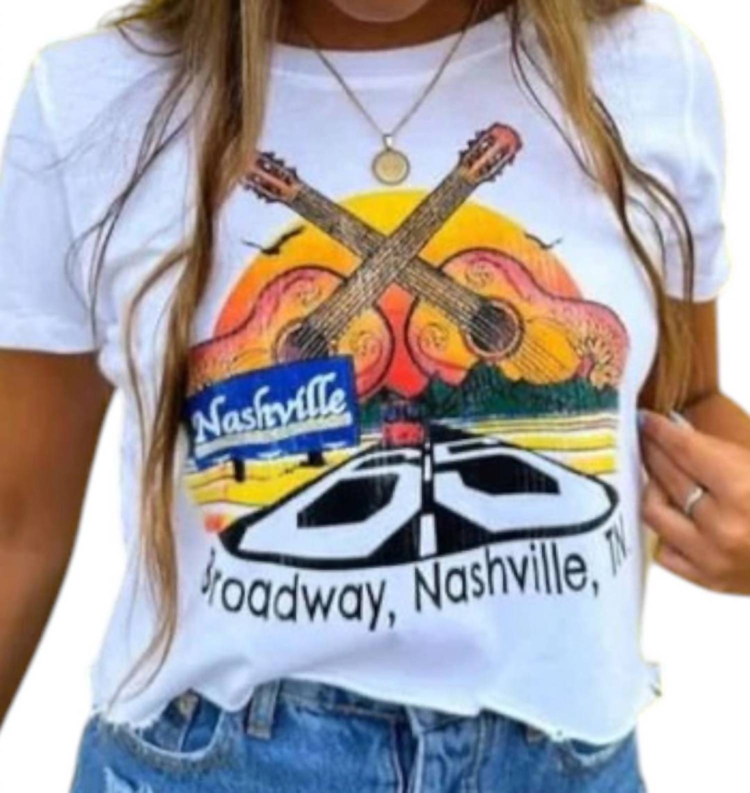 Prince Peter - Nashville Broadway Cropped Tee - clothing - cotton - crop - tops