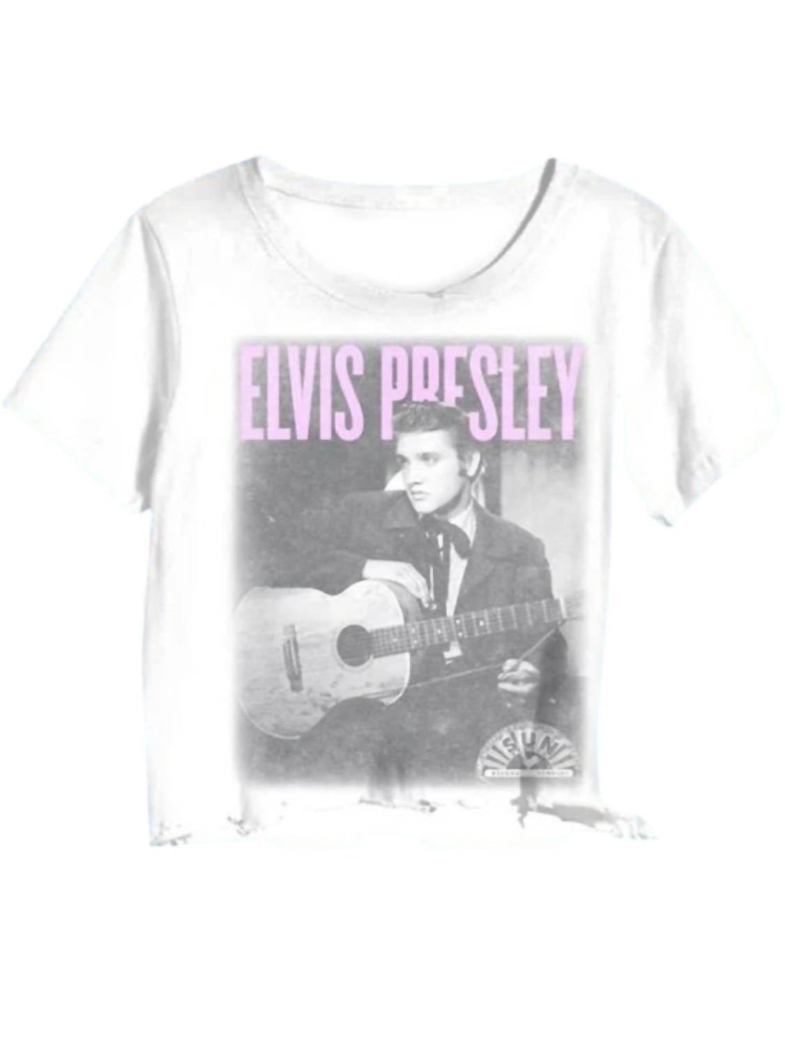 Prince Peter - Women's Elvis King Of Rock Crop Tee - clothing - crop - tops - graphic