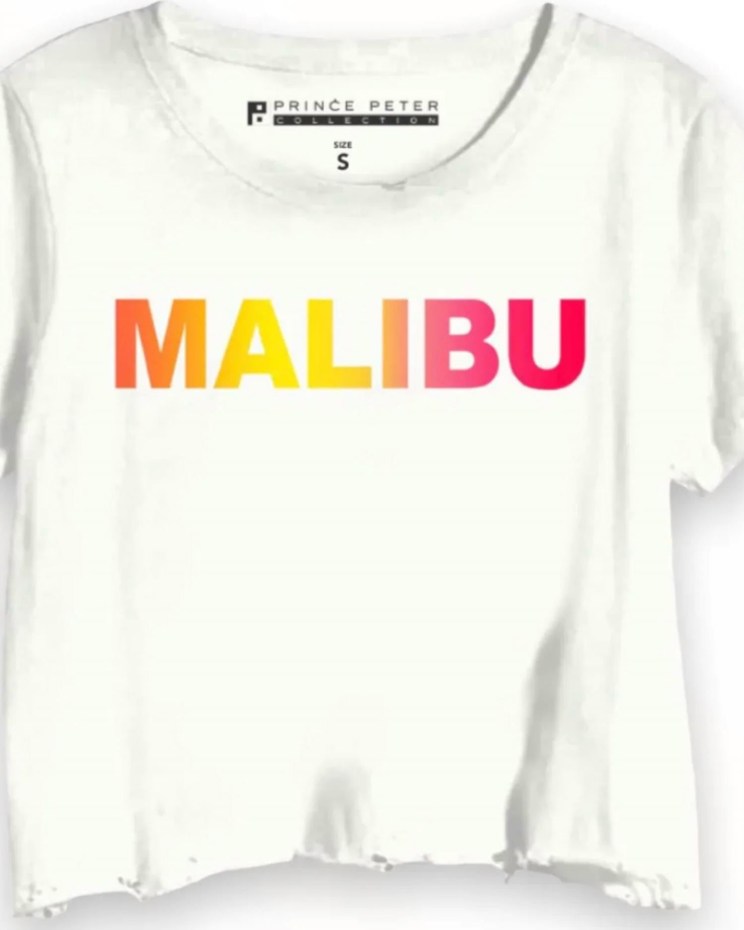 Prince Peter - Women's Malibu Gradient Crop Tee - clothing - cotton - crop - tops