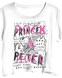 Prince Peter - Women's Rock and Roll Concert Crop Tee - clothing - cotton - crop - tops