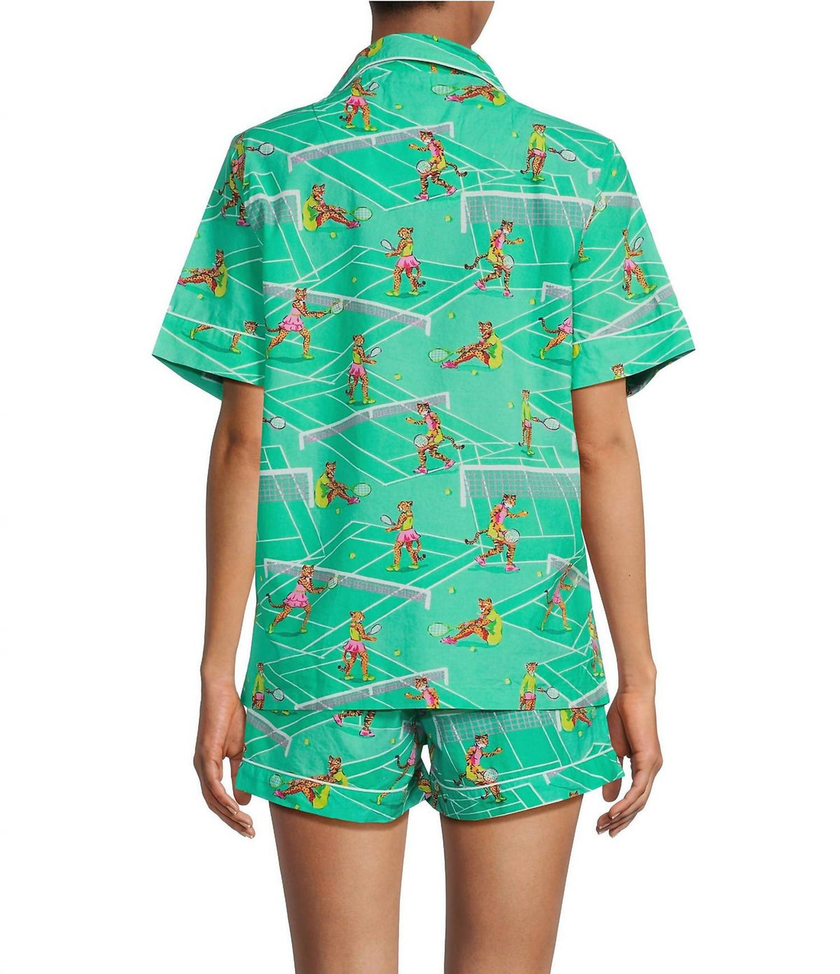 Printfresh - Courtside Cats Short Pajama Set