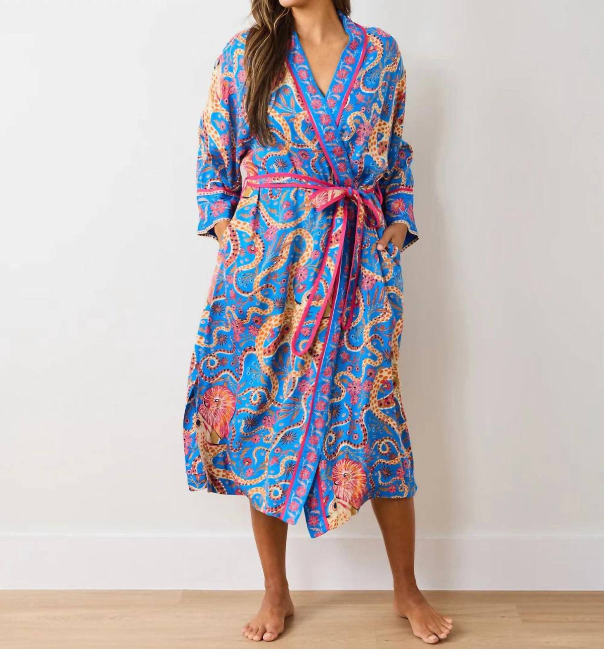 Printfresh - Octopus Isle Satin Robe