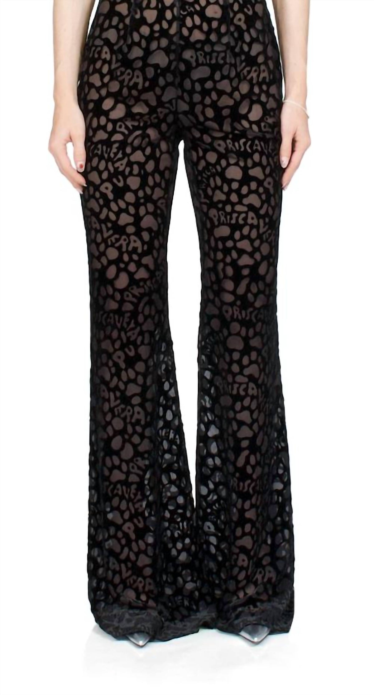 Priscavera - Pv Paws Fitted Flared Pants