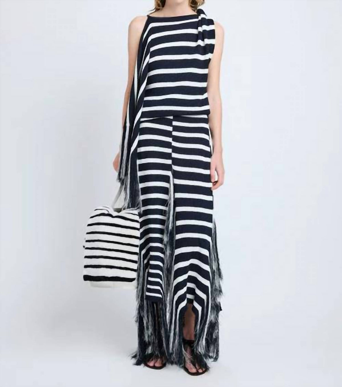 Proenza Schouler - Yves Top in Stripe Fringed Knit