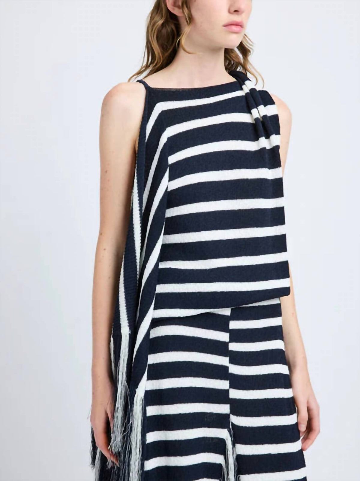 Proenza Schouler - Yves Top in Stripe Fringed Knit