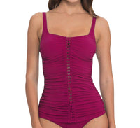 Profile By Gottex - Shirred Tankini Top - bikinis - clothing - polyamide