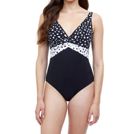 Profile By Gottex - Underwire V-Neck One Piece Swimsuit
