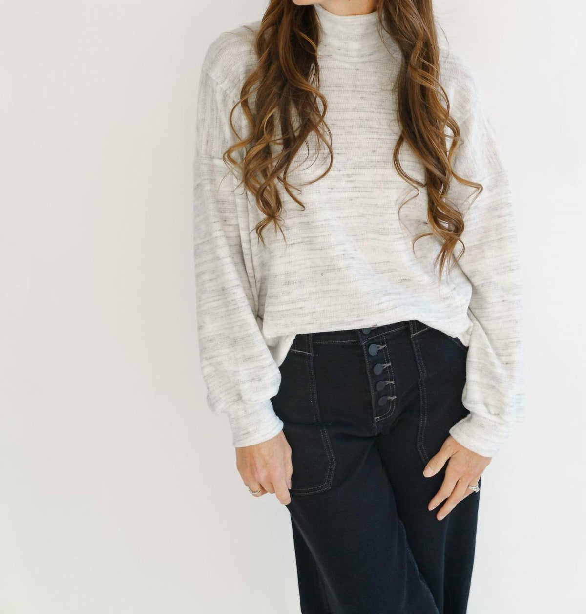 Project Social T - Another Day Mock Neck Pullover Top