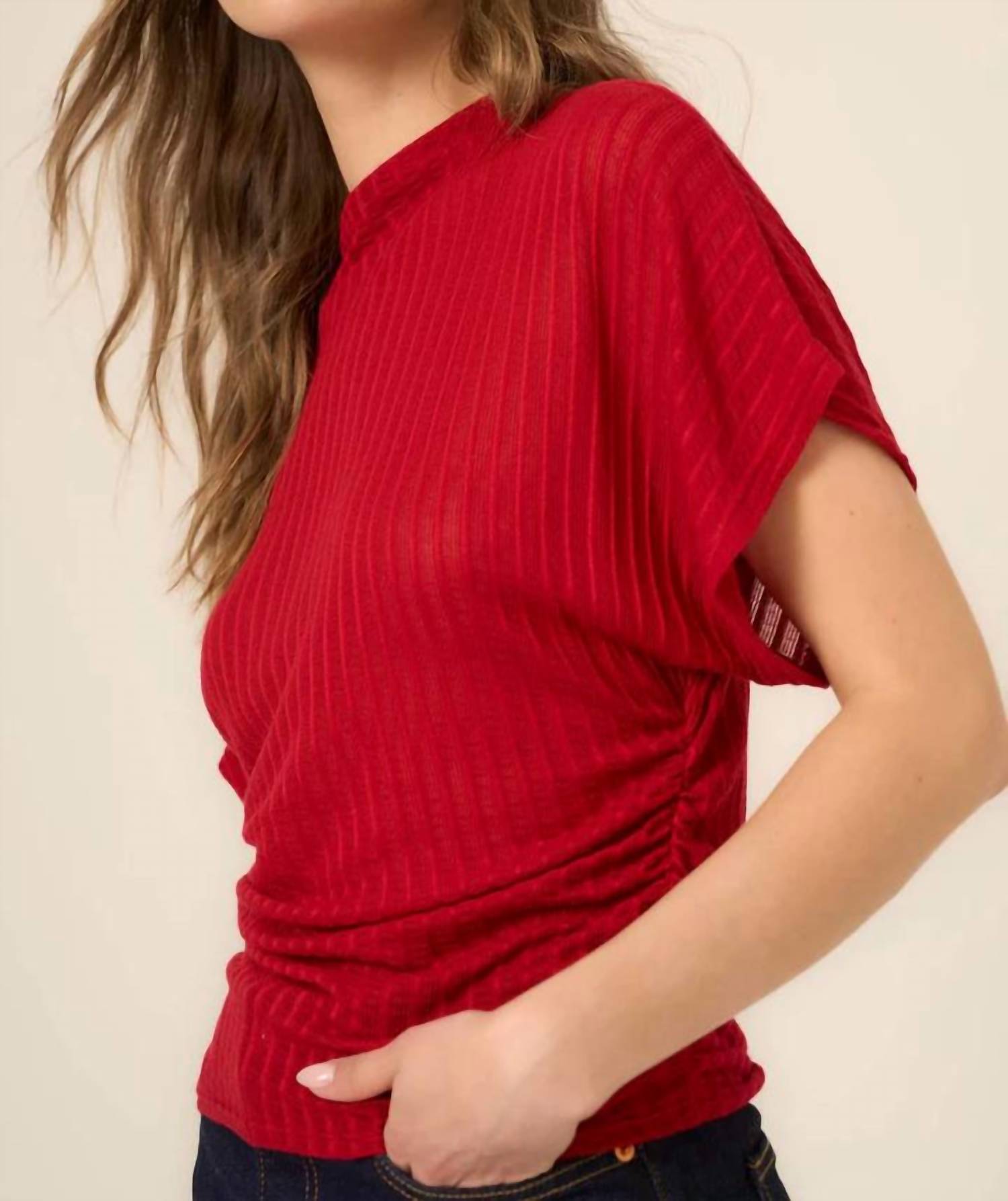 Project Social T - Holly Funnel Neck Dolman Top - blouses - clothing - modal