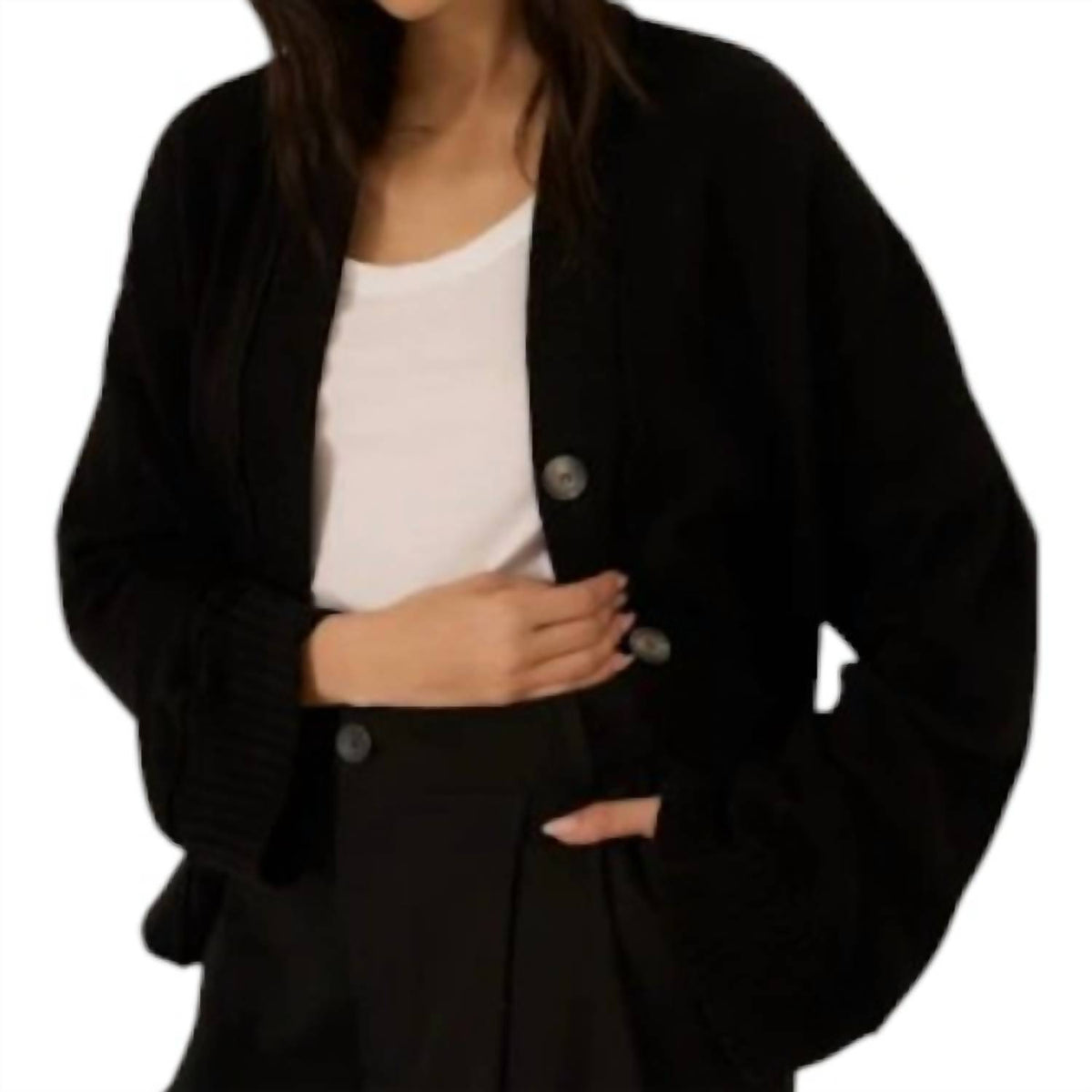 Project Social T - Romy Button Front Cardi