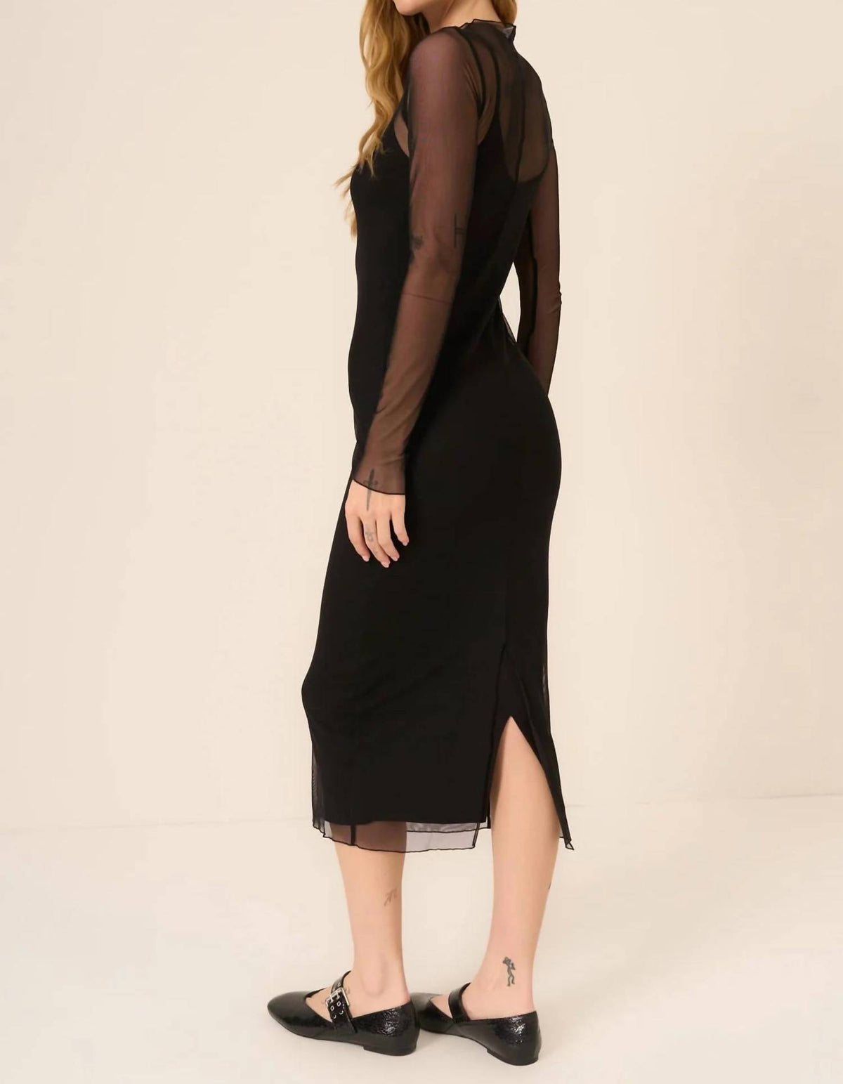 Project Social T - Shibon Layered Mesh Dress