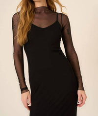 Project Social T - Shibon Layered Mesh Dress