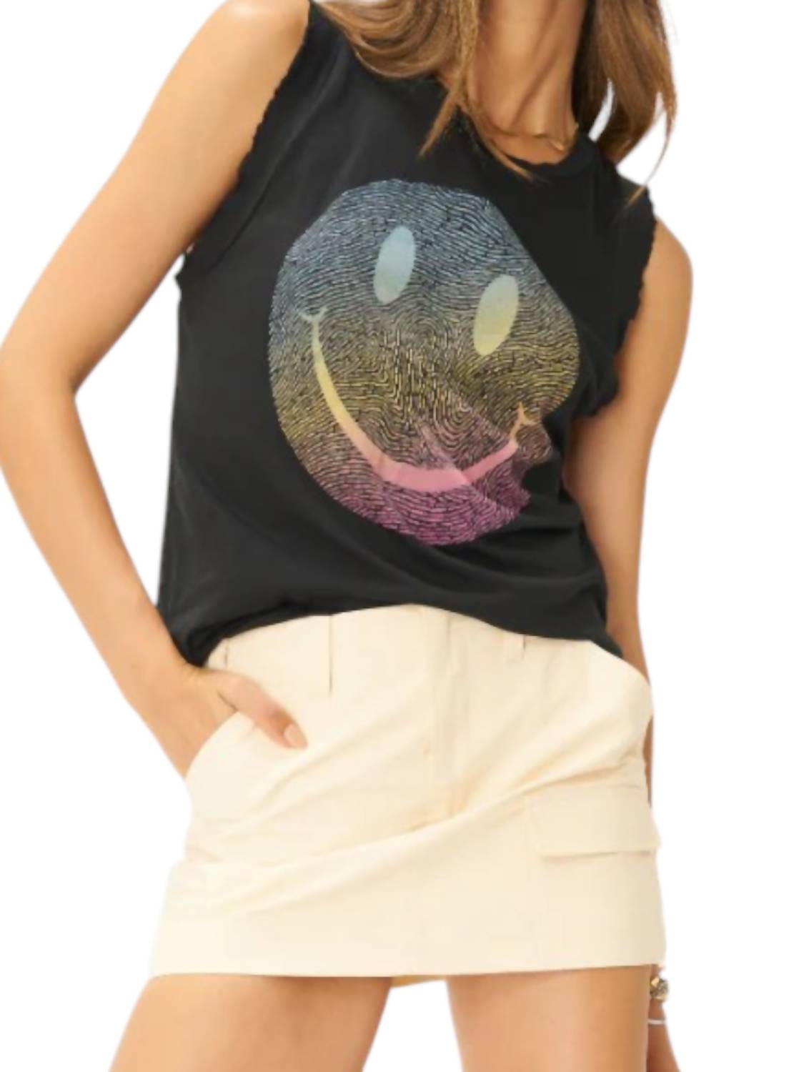 Project Social T - Smiley Thumb Print Tank