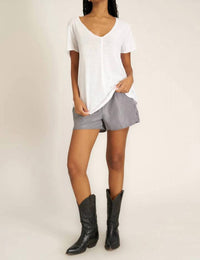 Project Social T - Wearever V - neck Short Sleeve Top - blouses - clothing - polyester