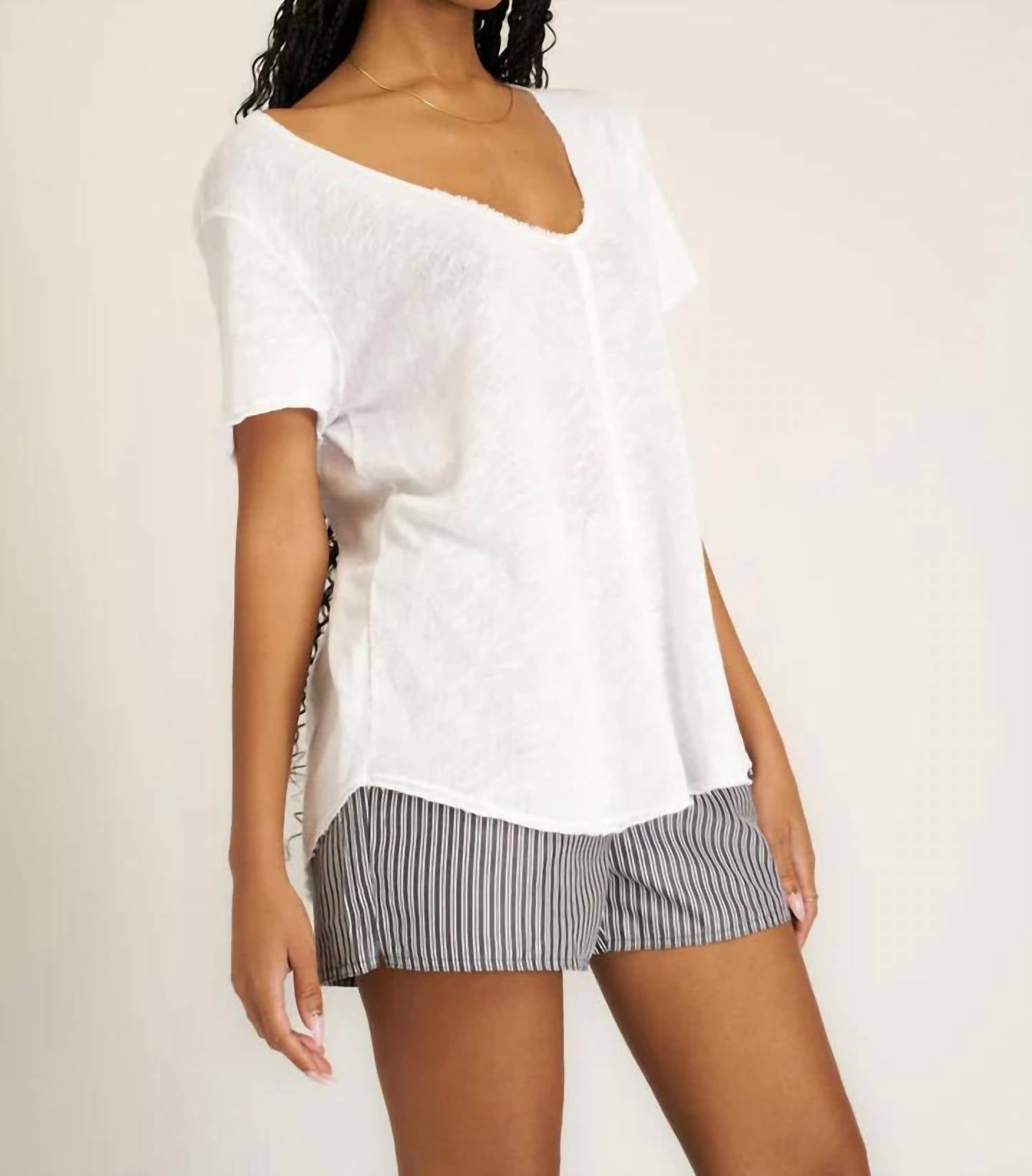 Project Social T - Wearever V - neck Short Sleeve Top - blouses - clothing - polyester