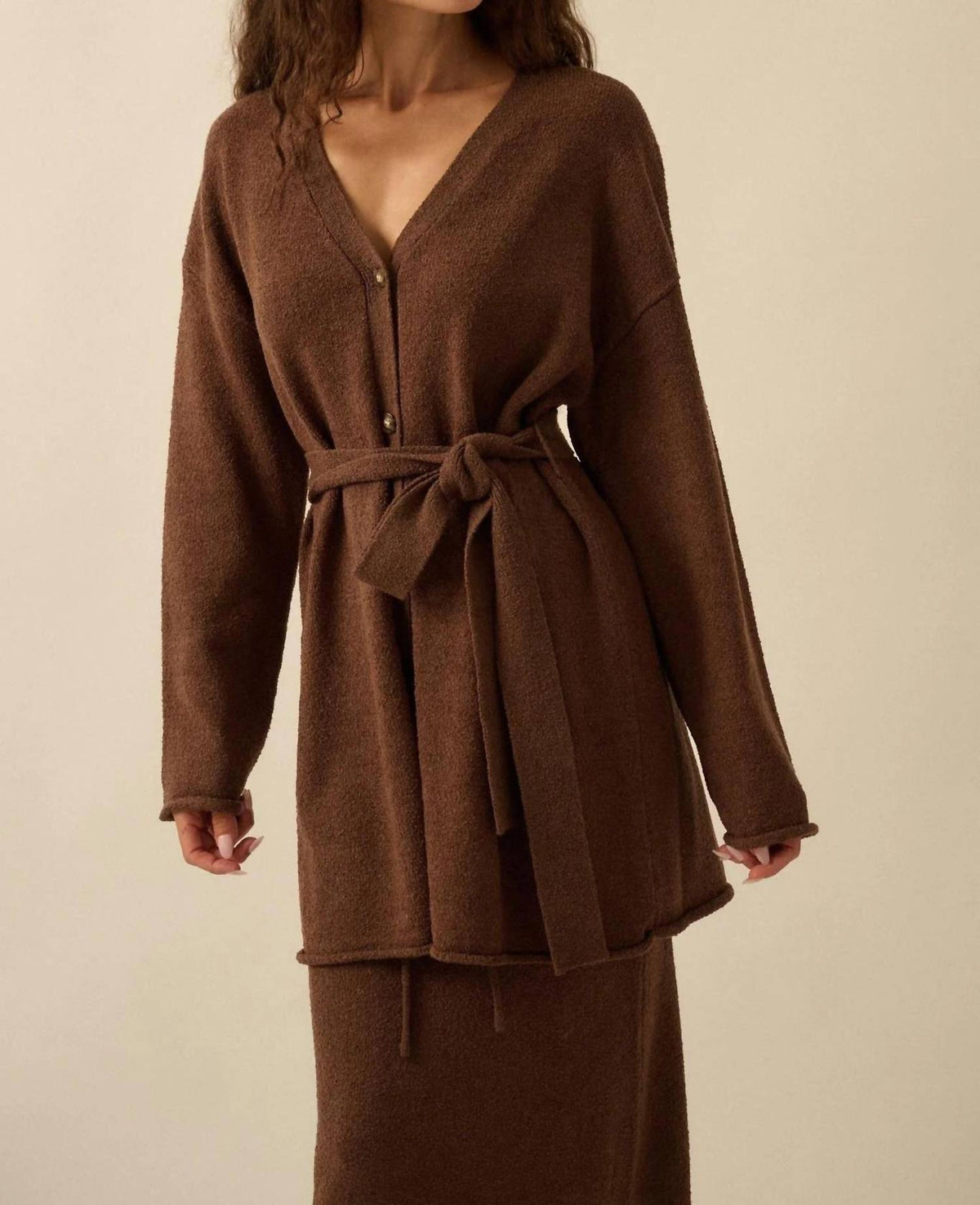 Promesa - Belted Button-front Cardigan