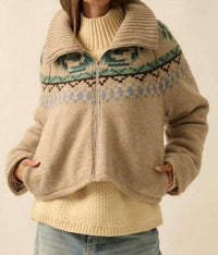 Promesa - Fair Isle Sweater Jacket