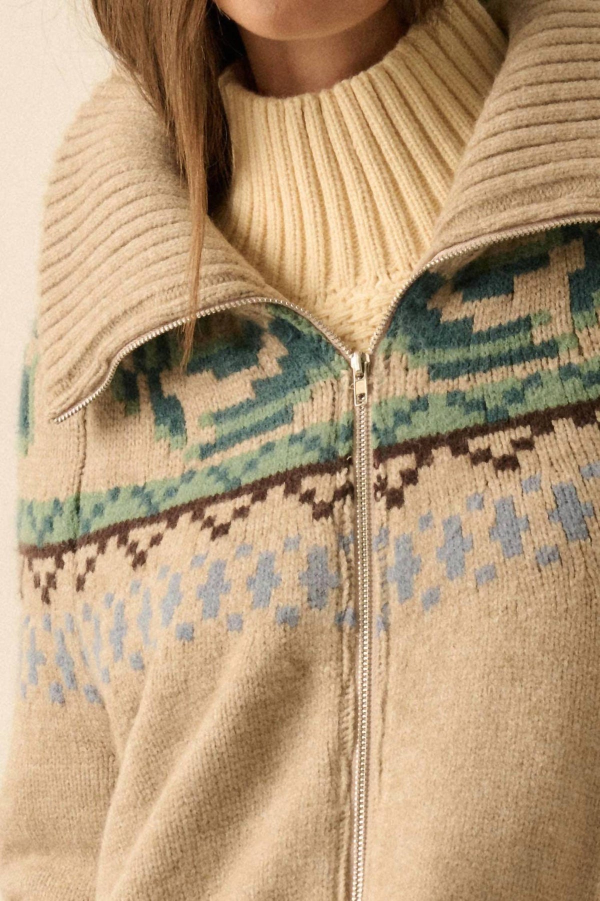 Promesa - Fair Isle Sweater Jacket