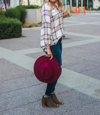 Promesa - Long Sleeve Plaid Blouse