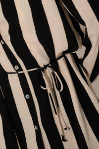 Promesa - Striped Collared Button Front Romper