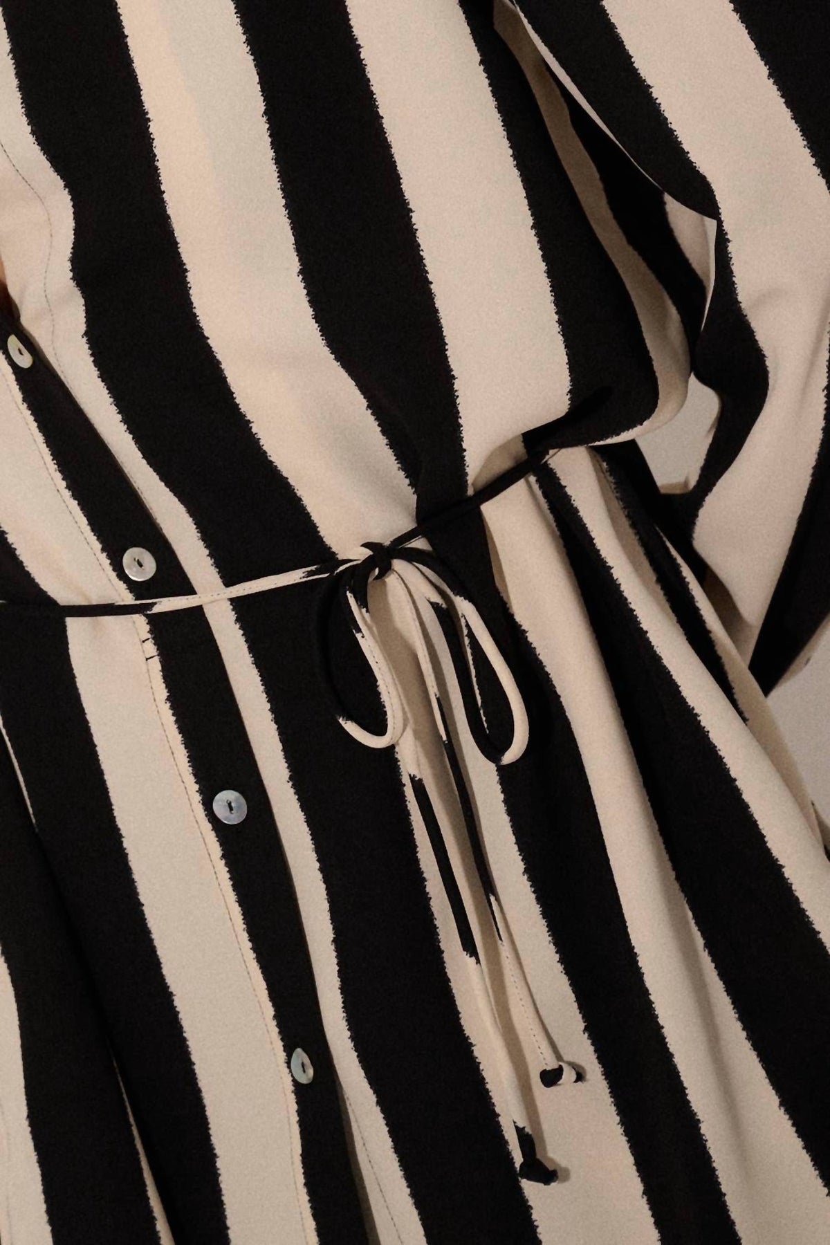 Promesa - Striped Collared Button Front Romper