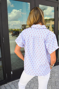 Prosperina - Check Please Short Sleeve Top