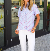 Prosperina - Check Please Short Sleeve Top