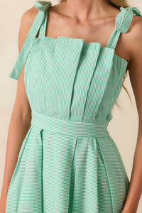 Prosperina - Sloane Stripe Cotton Midi Dress - clothing - cotton - dresses