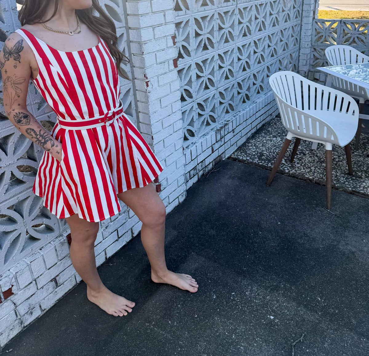 Prosperina - Stripe Alessandra Romper