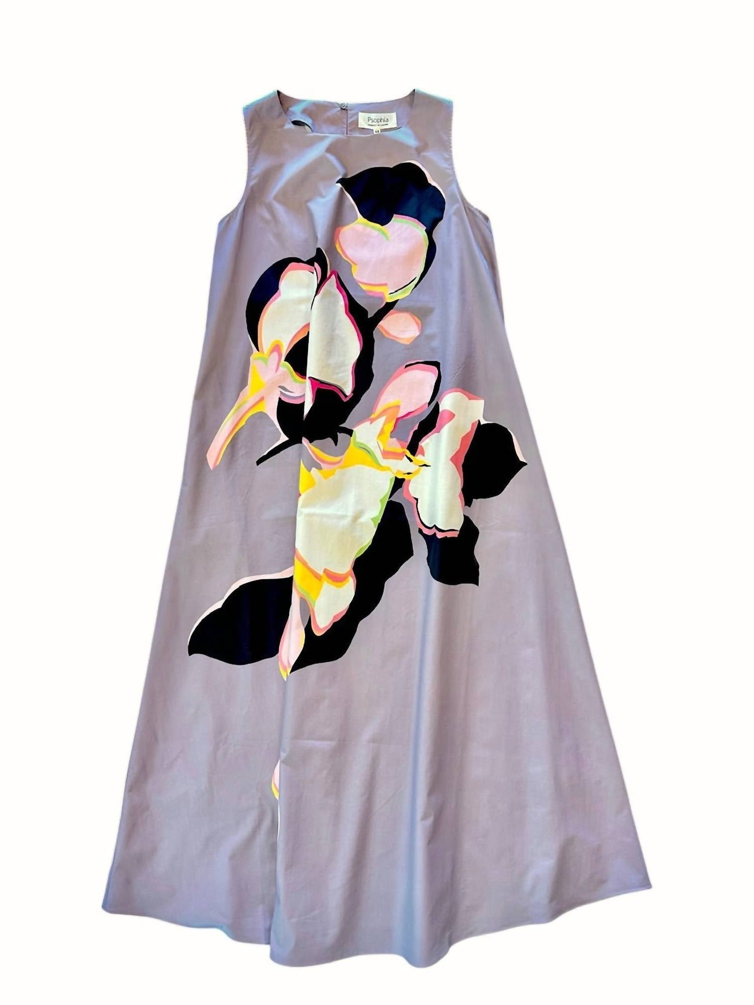 Psophia - Cotton Poplin Floral Print Dress - clothing - dresses - floral