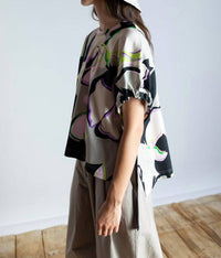 Psophia - Floral Print Top - blouses - clothing - cotton
