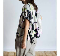 Psophia - Floral Print Top - blouses - clothing - cotton