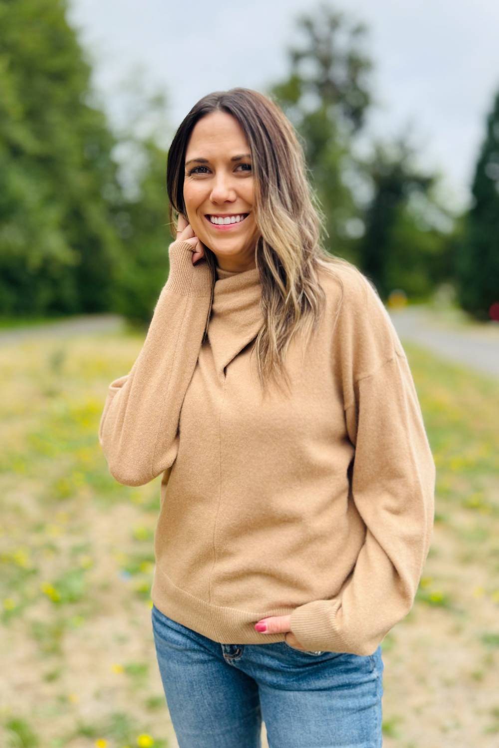 Pure Amici - Envelope Sweater - brown - cardigans - cashmere