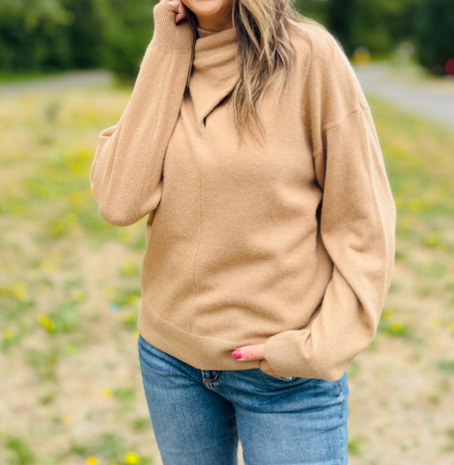 Pure Amici - Envelope Sweater - brown - cardigans - cashmere