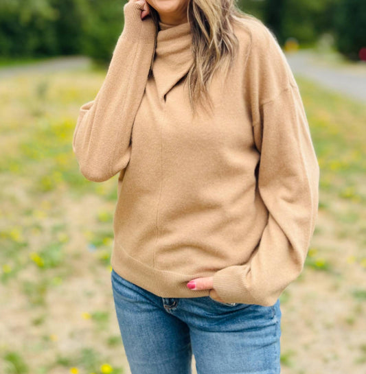 Pure Amici - Envelope Sweater - brown - cardigans - cashmere