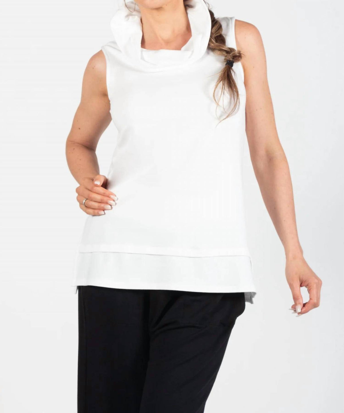 Pure Essence - Sleeveless Button Top