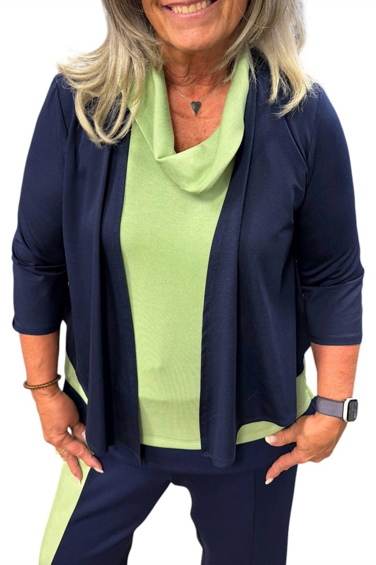 Pure Essence - Three Quarter Sleeve Cover Up Cardigan