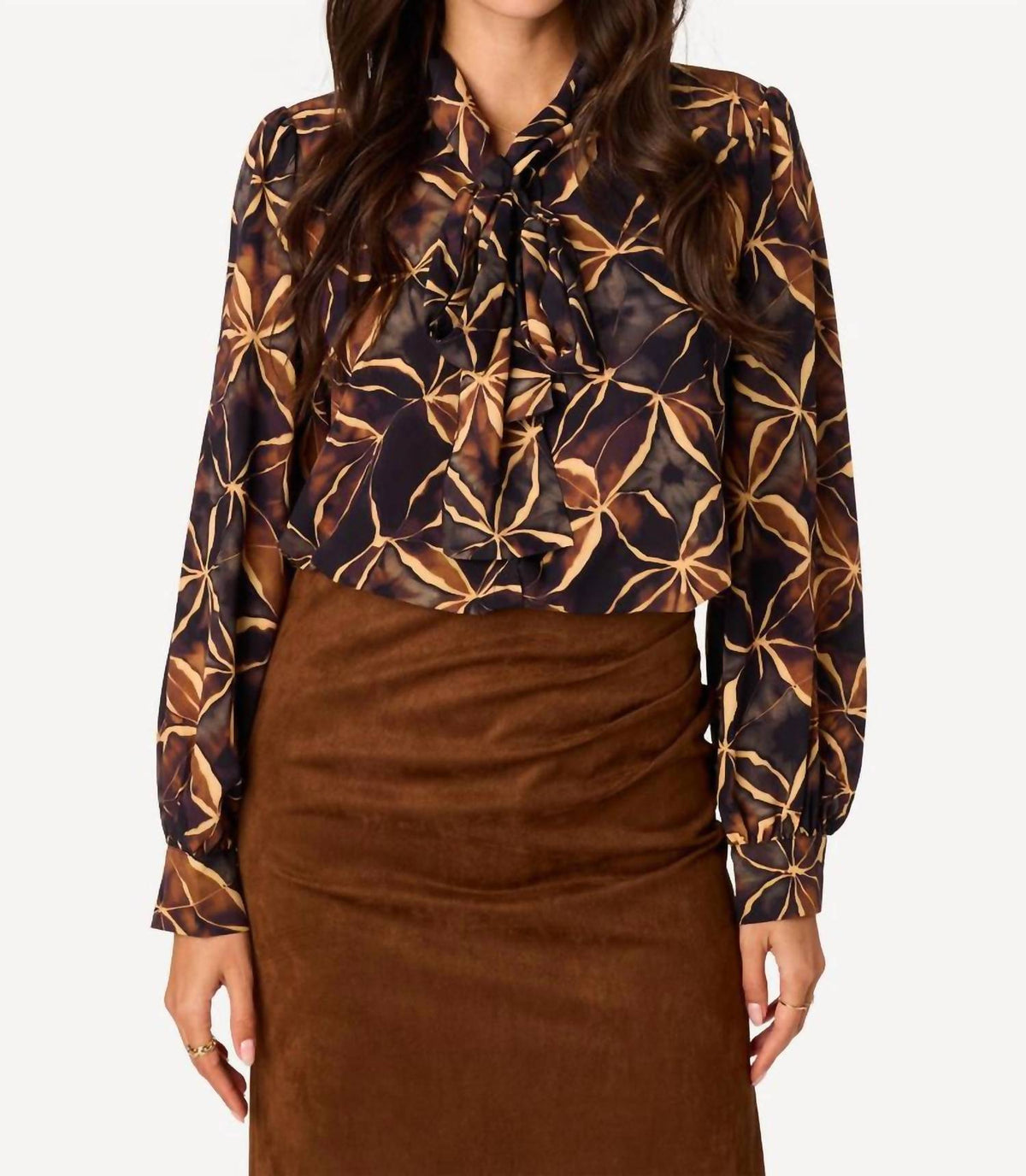 Q2 - Floral Front Tie Blouse