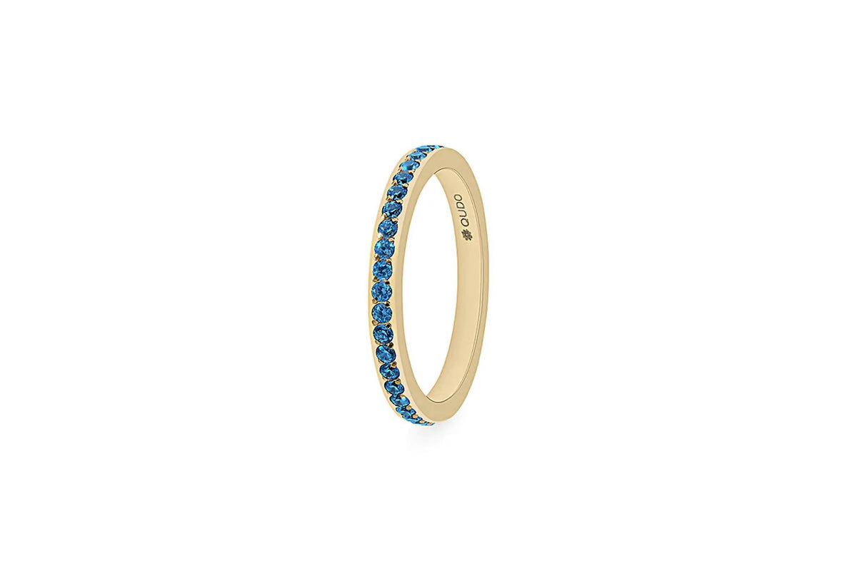 Qudo - Women's Eternity Ring With Light Sapphire