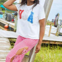 Queen Of Sparkles - Beaded 'usa' Tee - clothing - graphic - shirts