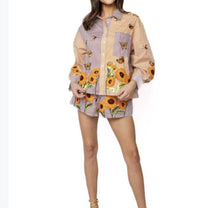 Queen Of Sparkles - Color Block Buttonup