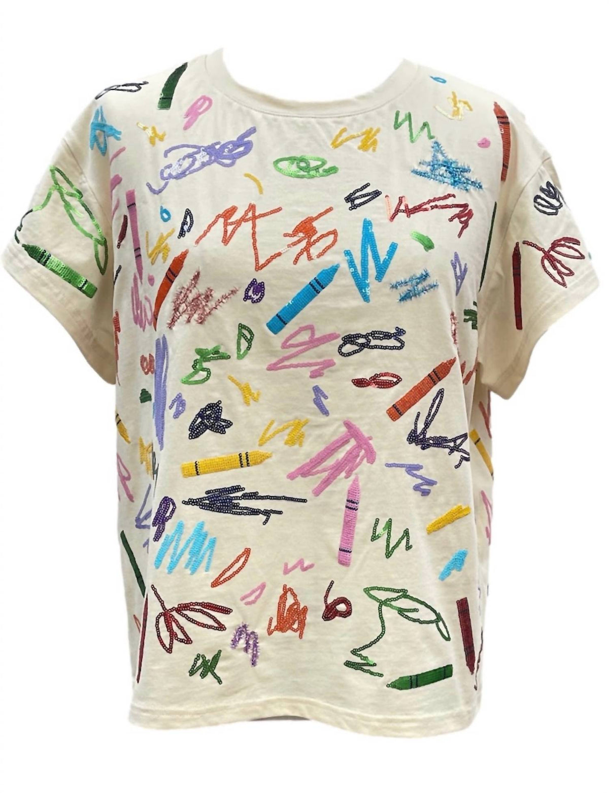 Queen Of Sparkles - Crayon Scribble Tee
