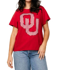 Queen Of Sparkles - Oklahoma Gingham Mascot Tee